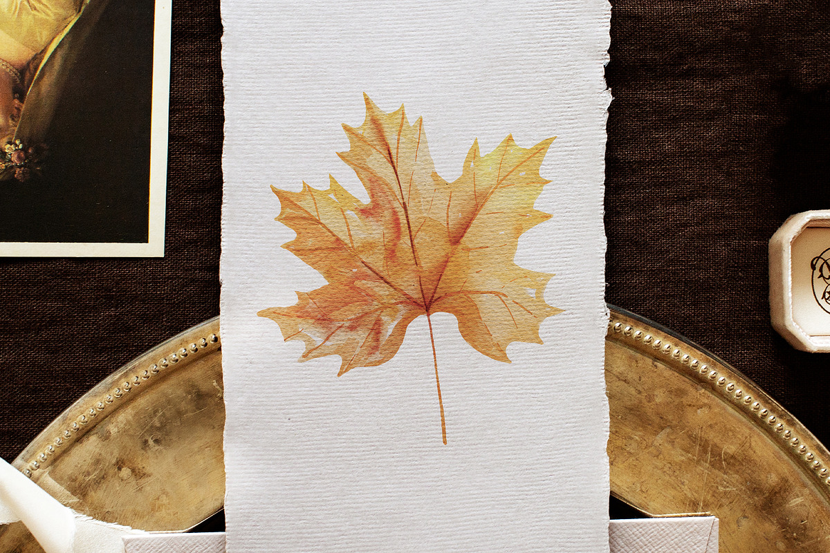 NOVEMBER Watercolor Fall Set, an Object Graphic by Kaleriia (Photo 7 of 11)