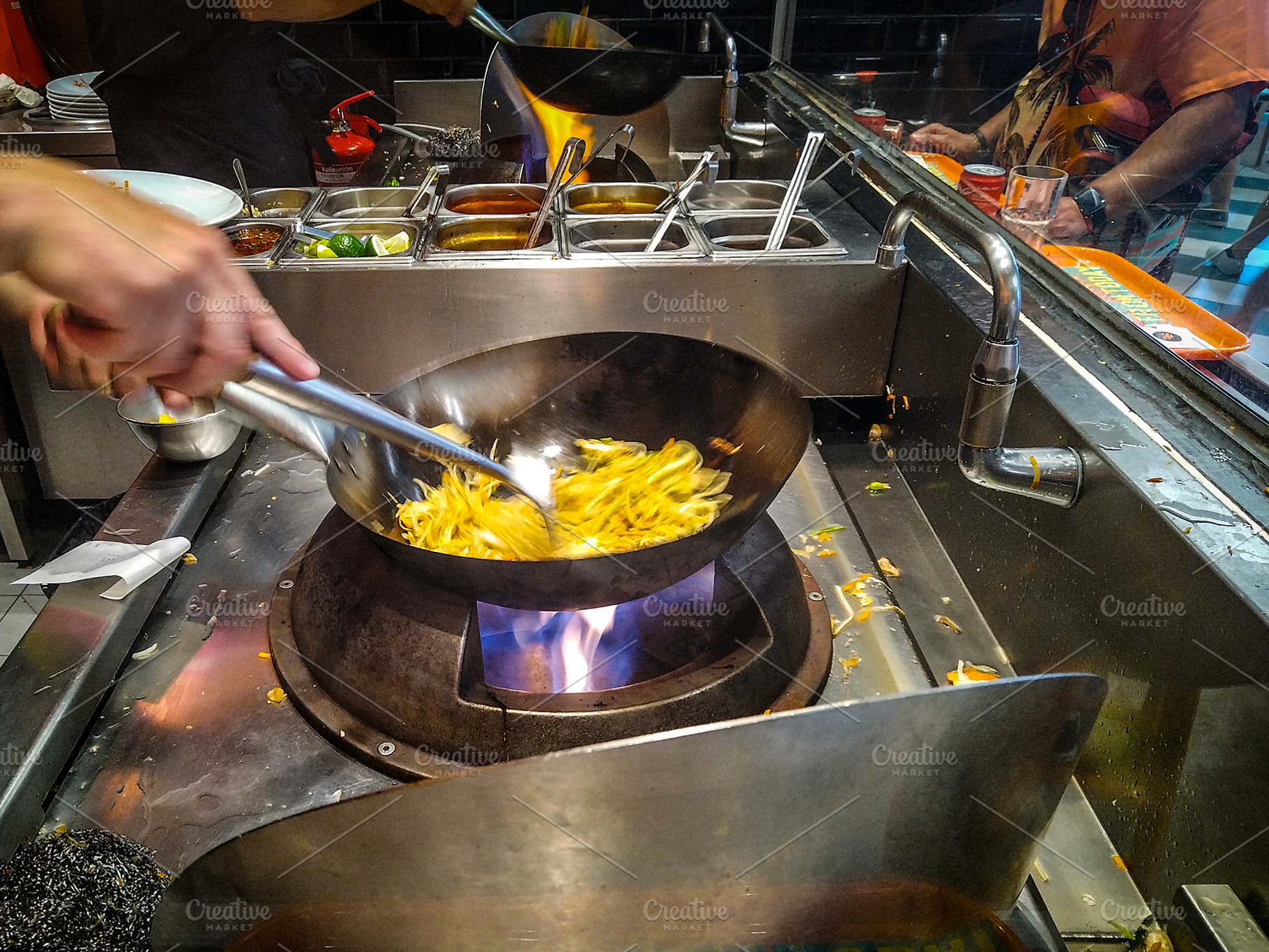 Cooking french fries at street food market, a Food & Drink Photo by DanFLCreativo