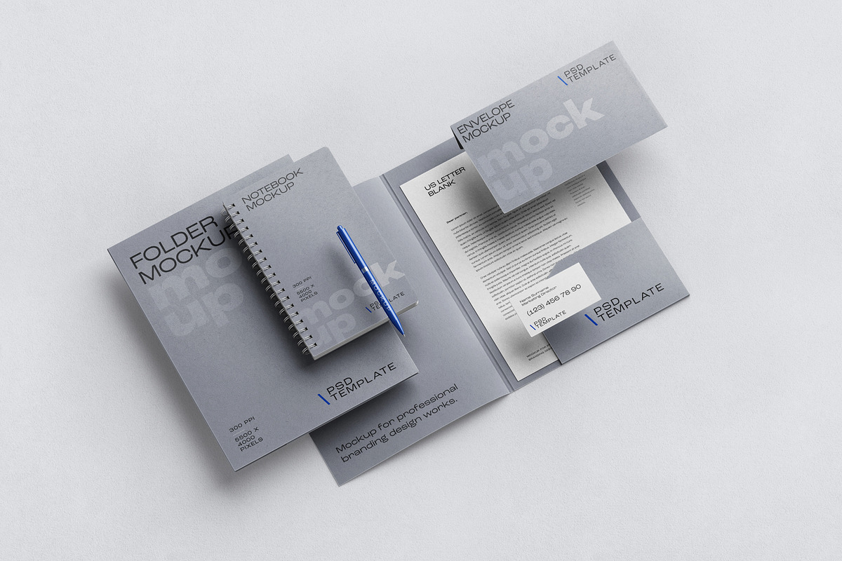Elegant Branding Mockup Set, an Advertising Mockup by mockupatelier (Photo 8 of 9)