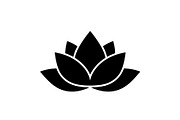 Lotus Flower Silhouette Vector Bundl, an Illustration by Creativeshirt (Thumbnail 15 of 51)