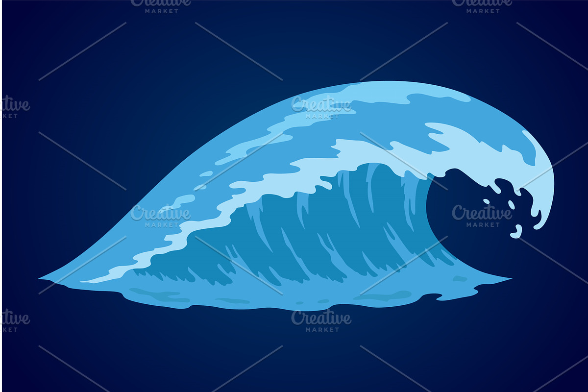 Animation water wave frame, an Illustration by Things for designers