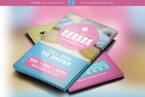 Cutie Treats Bakery Business Card, a Business Card Template by Epickita