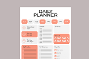 Daily Planner Template, a Stationery Template by MightyDesign (Thumbnail 4 of 8)