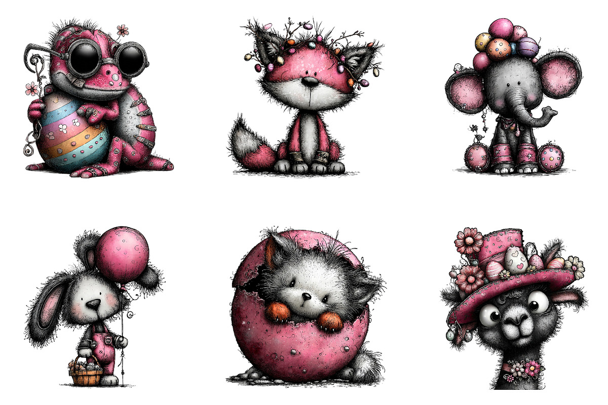 Whimsical Easter Animal Clipart, an Illustration by CreationArt (Photo 2 of 5)