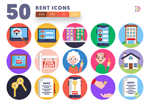 50 Rent Icons