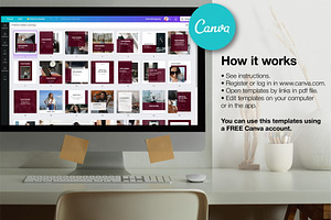 Burgundy CANVA Instagram Templates