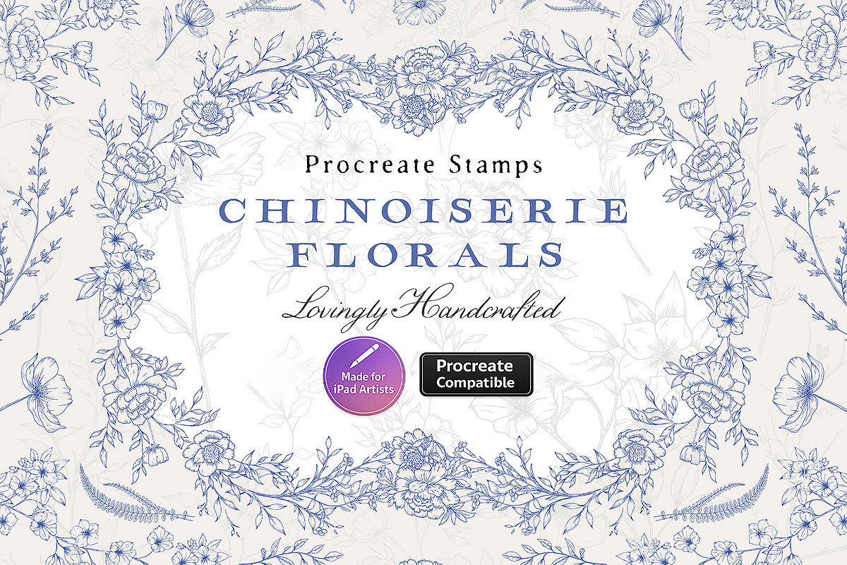 Procreate Chinoiserie Style Stamps, a Brush Add-On by AW Studios (Photo 1 of 10)
