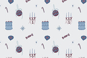 Hand-Painted Blue Burgundy Christmas, an Object Graphic by Lana Elanor (Thumbnail 16 of 24)