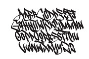 Chiloe - Graffiti typeface, a Blackletter Font by Ridha-38.lineart (Thumbnail 11 of 15)