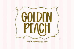 Golden Peach | Handwritten Font, a Handwritten Font by KA Designs