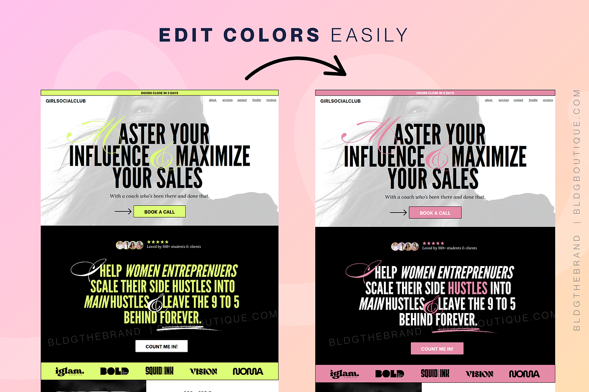 Bold Canva Coaching Website preview 5