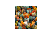 Whimsical Fall Village Backgrounds, a Background Graphic by PcuDesigns Illustrations (Thumbnail 3 of 3)