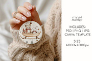 Christmas Ornament Mockup, a Merchandise Mockup by EmpaviMockups (Thumbnail 4 of 6)