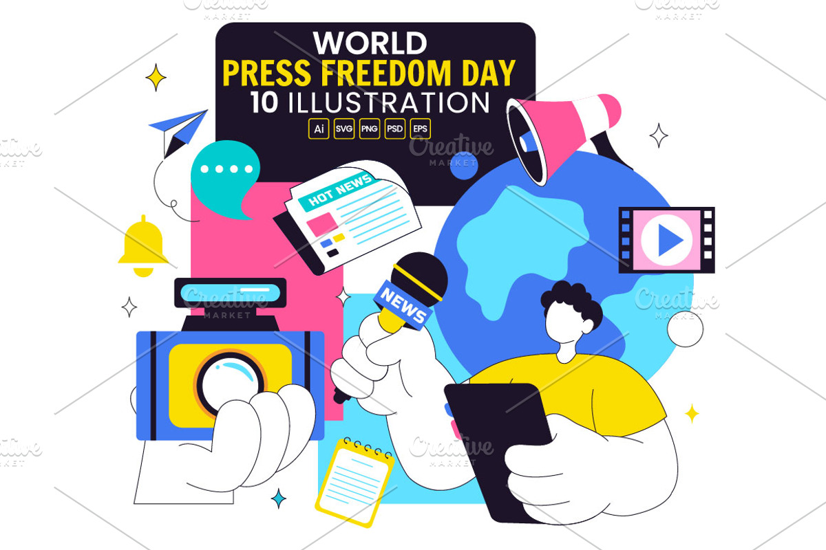 10 World Press Freedom Day, a Work Illustration by denayunebgt (Photo 1 of 4)