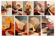 Minimalist Boho Lines Trails Shapes, a Background Graphic by PrintHaven Designs (Thumbnail 3 of 9)