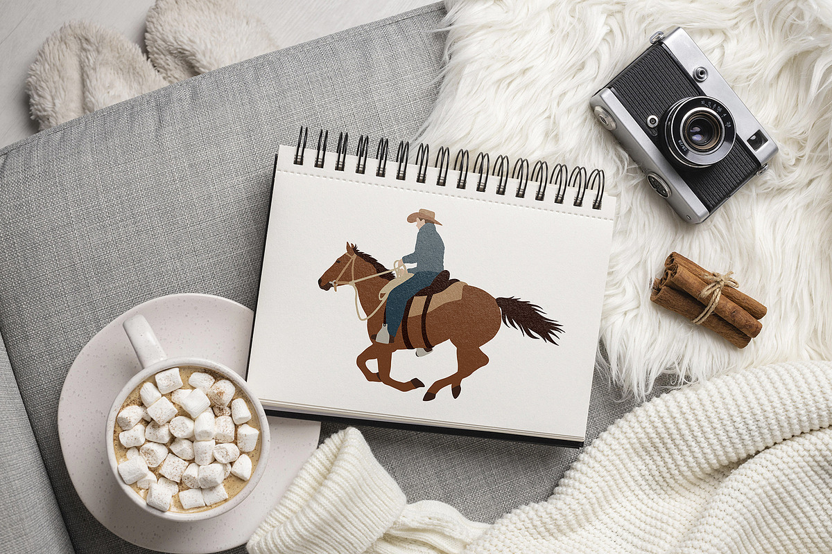 Abstract cowboy clipart, a Person Illustration by ApetekMarket (Photo 8 of 8)