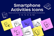 Smartphone Activities Icons, an Outline Icon by Vectors Market (Thumbnail 1 of 7)
