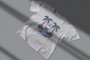 Tropical Island with Sailboat, an Object Illustration by nomlimo.com (Thumbnail 2 of 2)