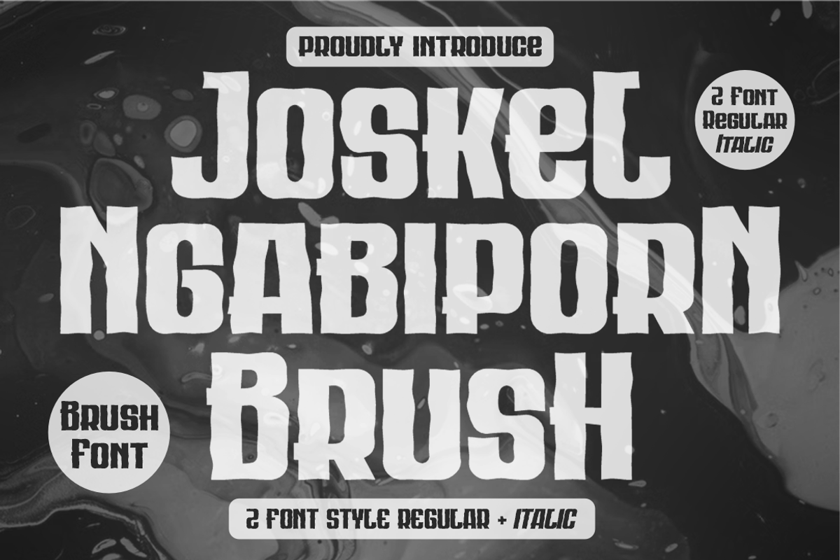 Joskel Ngabiporn Brush, a Handwritten Font by QR Design Studio (Photo 1 of 10)