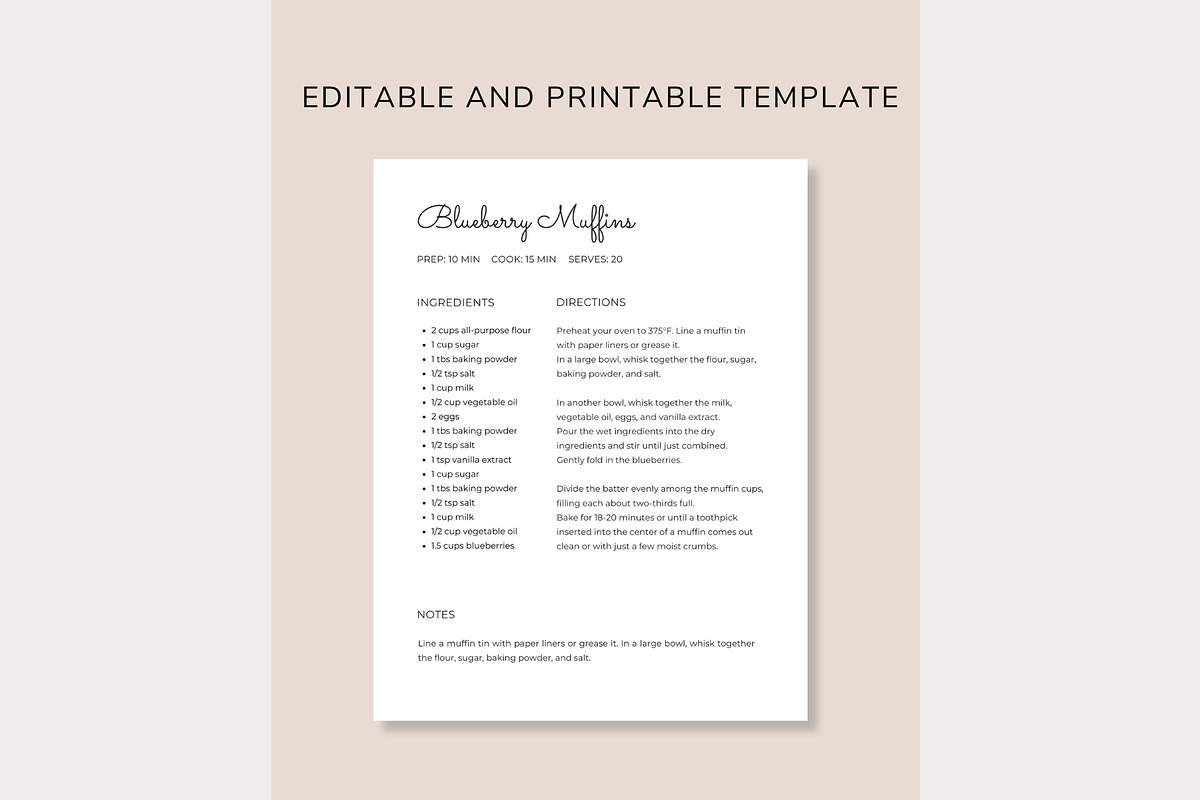 Recipe Template CANVA, a Card Template by OrganizationOasisRo (Photo 6 of 10)