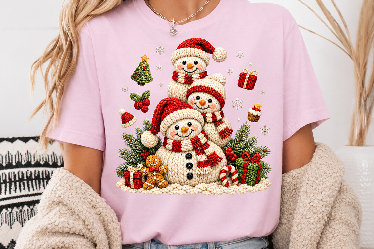 Crochet Snowman Family PNG, a Seasonal Illustration by Rose Art (Photo 3 of 4)