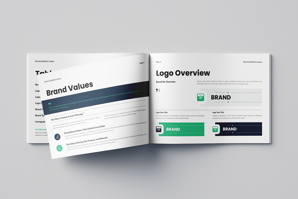 Brand Guidelines Landscape, a Brochure Template by Pixelpick (Photo 3 of 9)