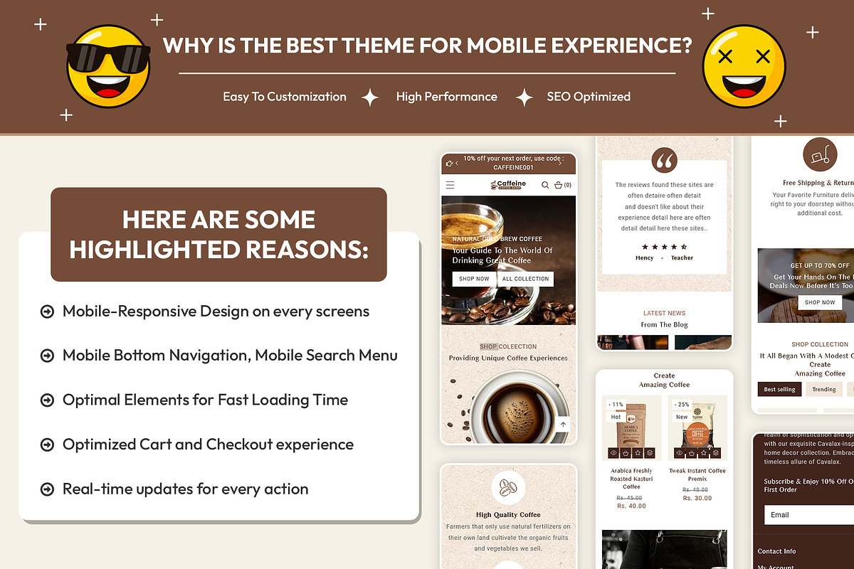 Coffee Cafe Store Shopify Theme, a Shopify Template by LogicGo Shopify Experts (Photo 2 of 8)