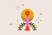 Christmas vector icon set, a Seasonal Illustration by Delphine Meier (Thumbnail 3 of 3)