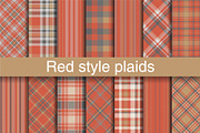 #25 Red & Gold Pattern Plaids, a Pattern Graphic by Plaid4You (Thumbnail 1 of 4)
