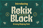 Rekix Black | Groovy Retro Font, a Font by twinstd (Thumbnail 1 of 12)