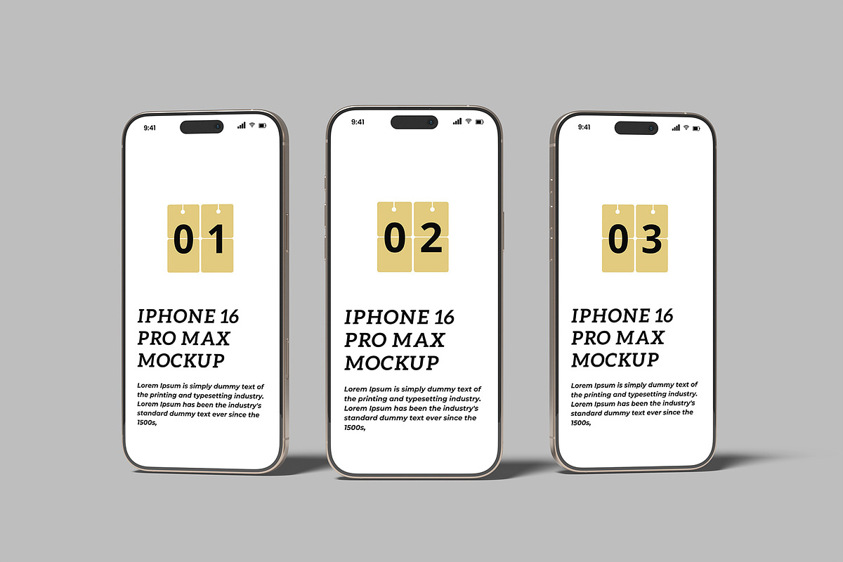 iPhone 16 Pro Max Mockup, an iPhone Mockup by Bangdastudio (Photo 2 of 11)