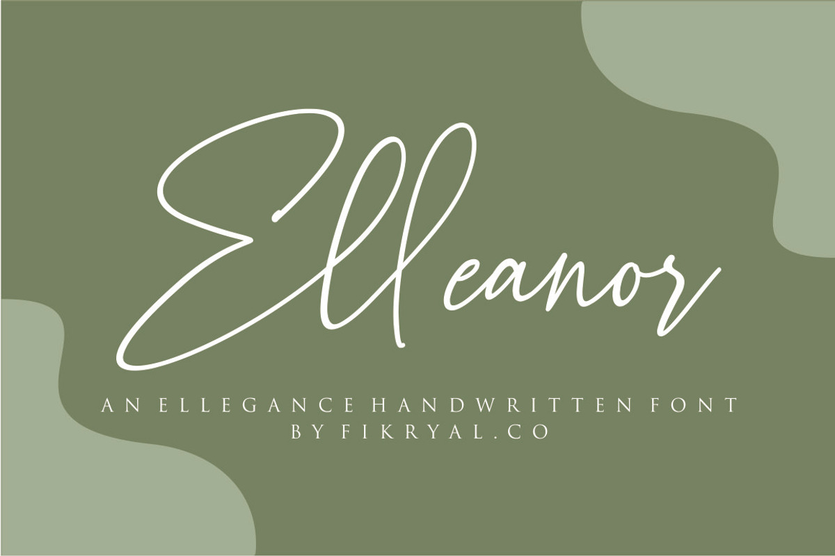 Elleanor - Handwritten Font, a Script Font by Fikryal Studio (Photo 1 of 9)