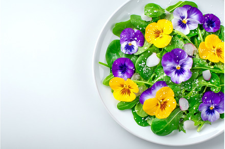 Isolated mix of edible flowers and, a Food & Drink Photo by ZinetroN