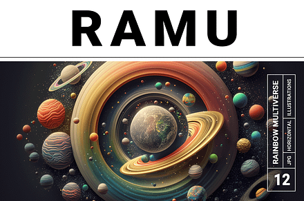 Ramu Collection · Rainbow Multiverse, a Decorative Illustration by milatovar
