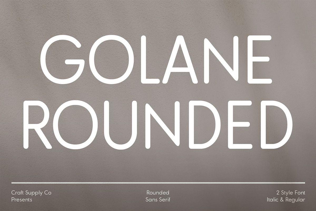 Golane Rounded, a Sans Serif Font by Craft Supply Co. (Photo 1 of 8)
