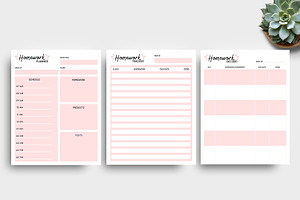 Editable Canva Homework Planner