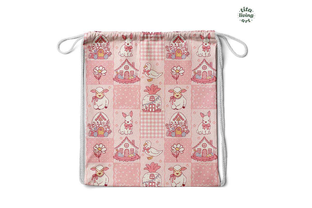 Easter Village Seamless Pattern, a Seasonal Illustration by TitaLivingArt (Photo 10 of 13)