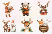 Rustic Winter Animal Clipart Bundle, an Illustration by CreationArt (Thumbnail 9 of 9)