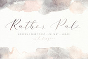 Rather Pale Script, Logos & Clipart, a Script Font by eclosque (Thumbnail 1 of 14)