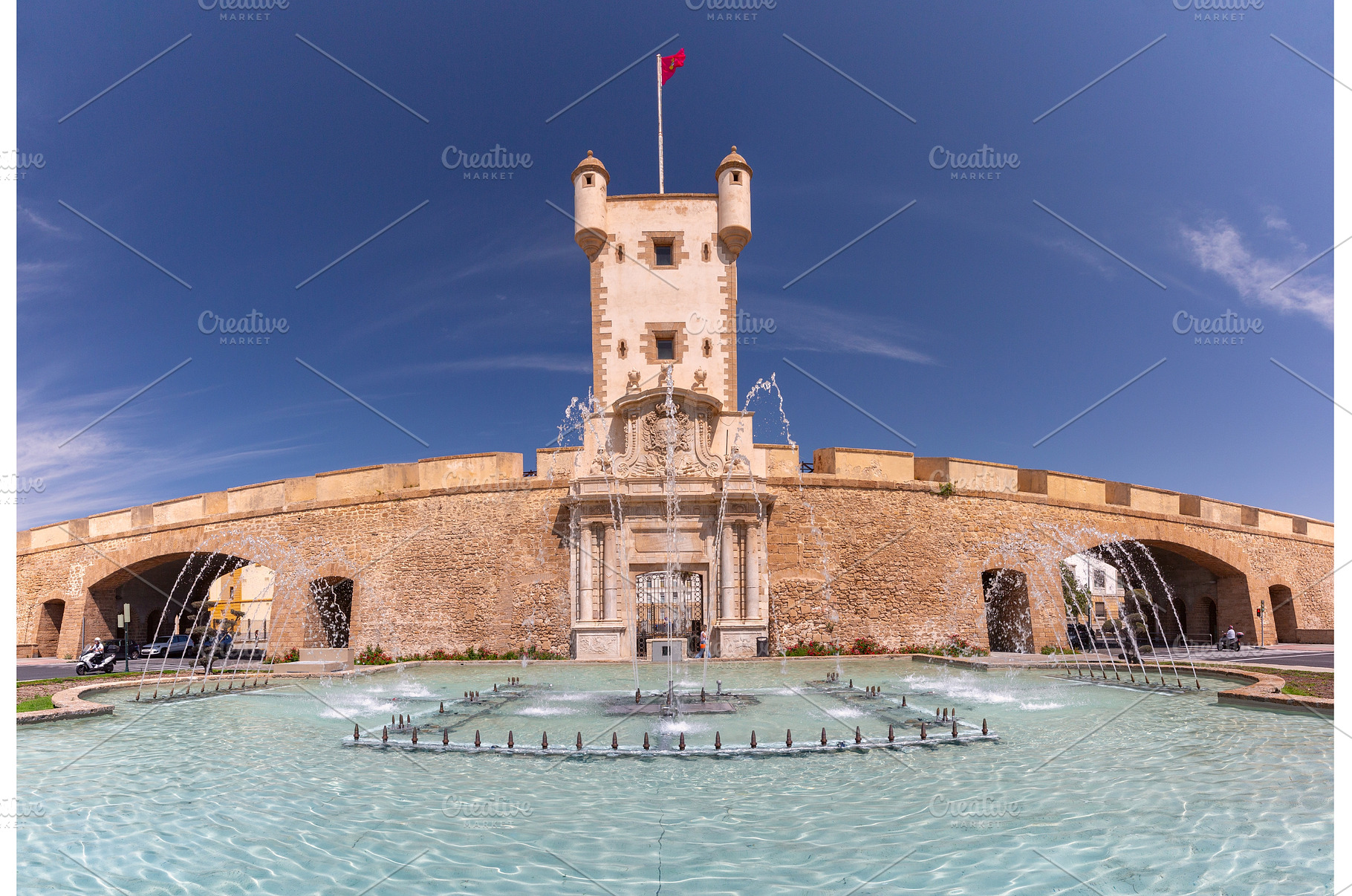 Puerta de Tierra fortress gate with, an Architecture Photo by kavalenkava
