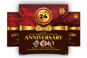 Church Anniversary Service Program T, a Flyer Template by AfzaalGraphics