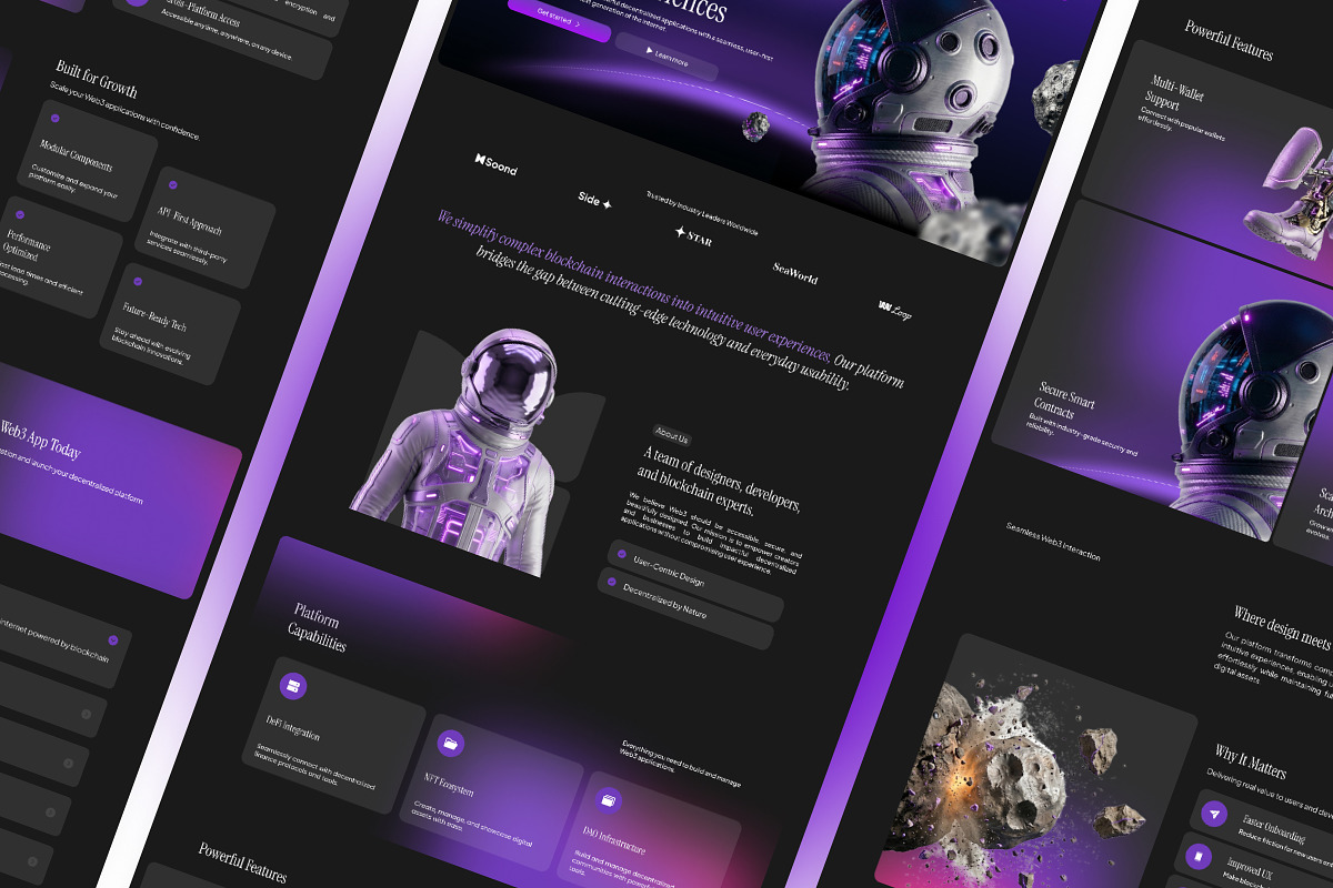 Web3 Application Landing Page, a Landing Page Template by Font Kingdom (Photo 5 of 5)