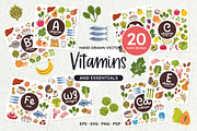 VITAMIN & ESSENTIALS CARD SET, a Food Illustration by insemar (Thumbnail 1 of 5)