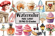 Paris Clipart, an Illustration by Design Market (Thumbnail 1 of 3)