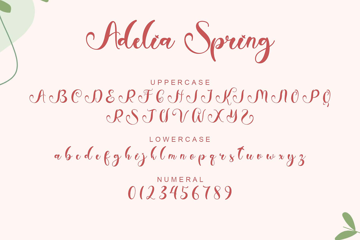 Adelia Spring, a Handwritten Font by Yoga Letter (Photo 5 of 6)