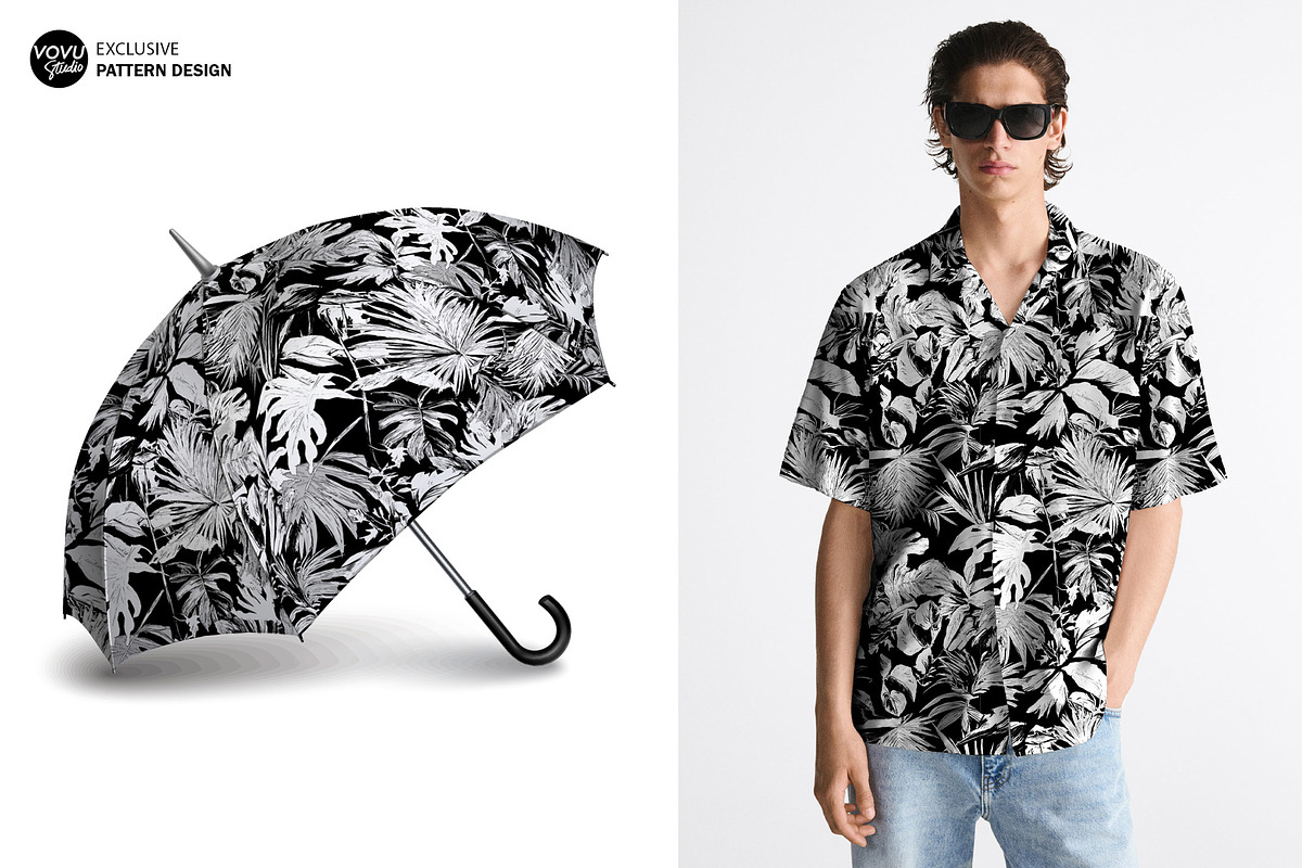 Tropical Leaves Seamless Pattern, a Pattern Graphic by VOVU Studio (Photo 9 of 10)