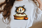 Funny Autumn Cat Clipart, a Seasonal Illustration by Designworld (Thumbnail 9 of 11)