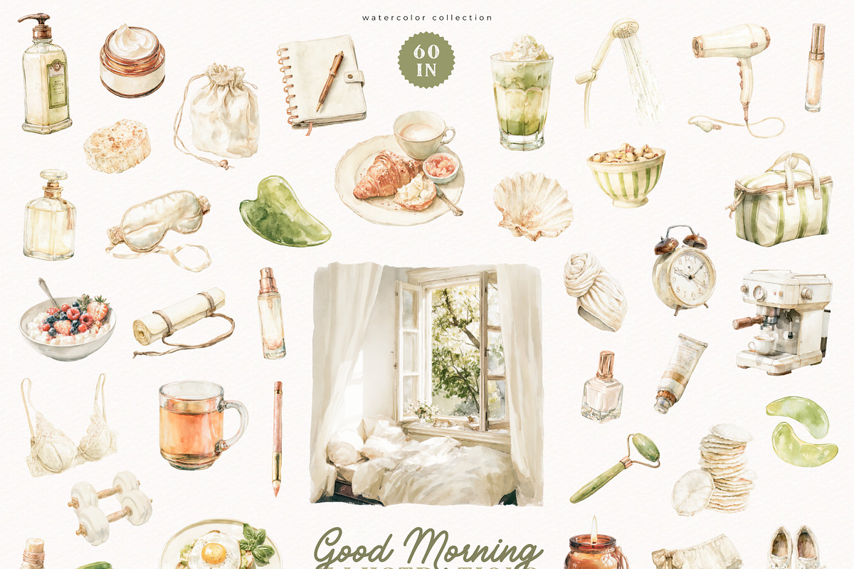 Good Morning Collection, a Decorative Illustration by PeDe Designs (Photo 5 of 19)