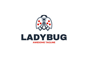 Laadybug Line Art Logo, a Branding & Logo Template by Artnivora.Std