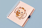 Kawaii white cat angels and devils, an Animal Illustration by Blumensdiary (Thumbnail 4 of 7)